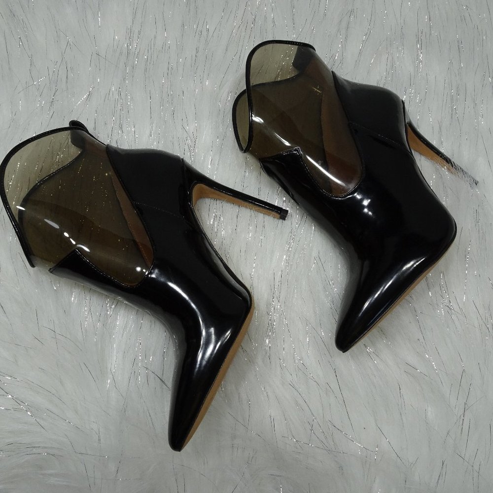 Jessica Simpson Black Periya Faux Leather Pointed Toe Booties 7M - Picture 5 of 14